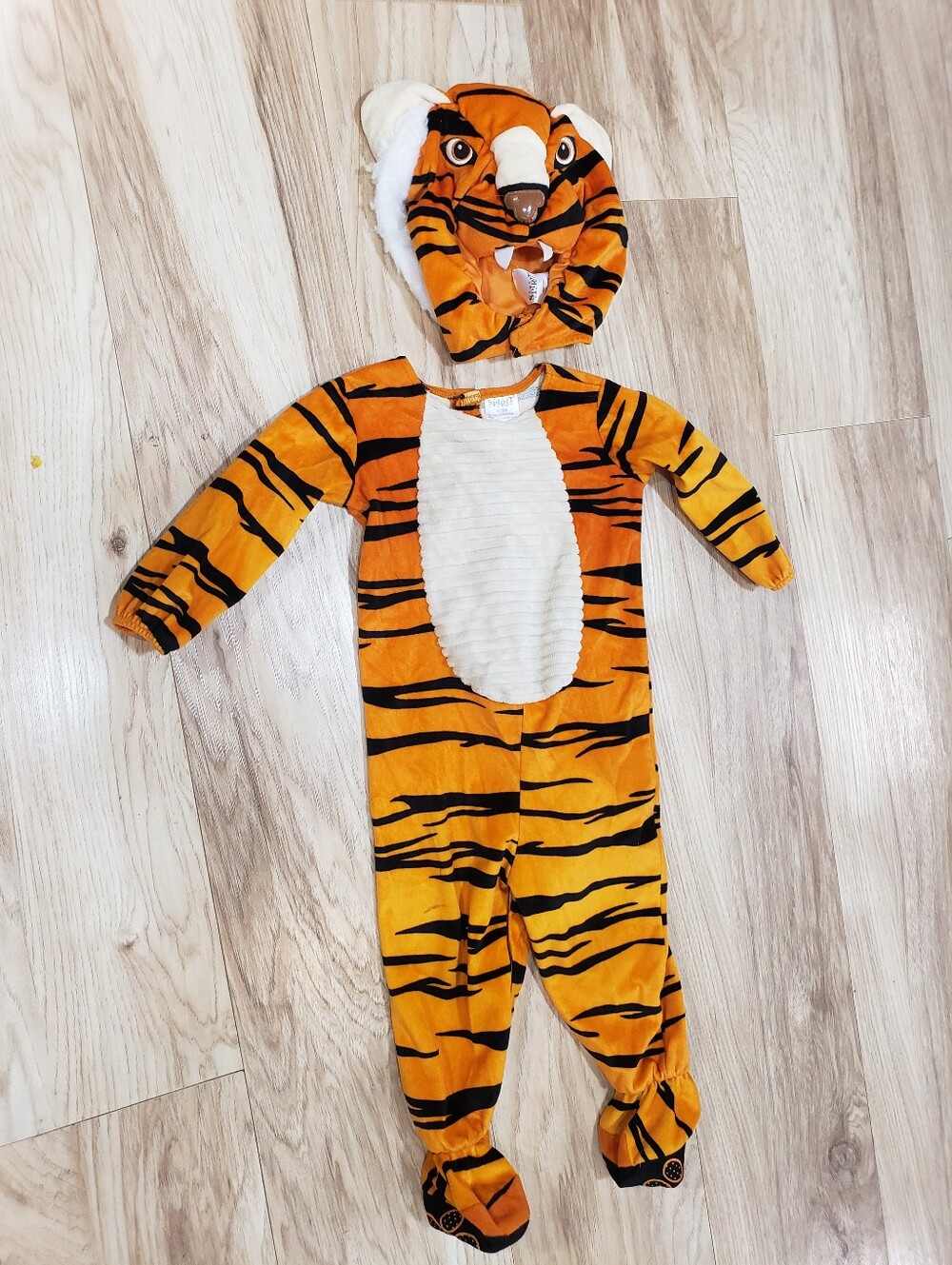 Halloween Kids Costume Plush Soft Tiger 2 Piece 6-12 Months